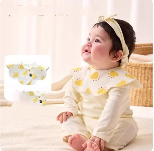 Absorbent Reusable Feeding Bibs Cute Sublimation  Water Proof Reusable Bandana Baby Bibs