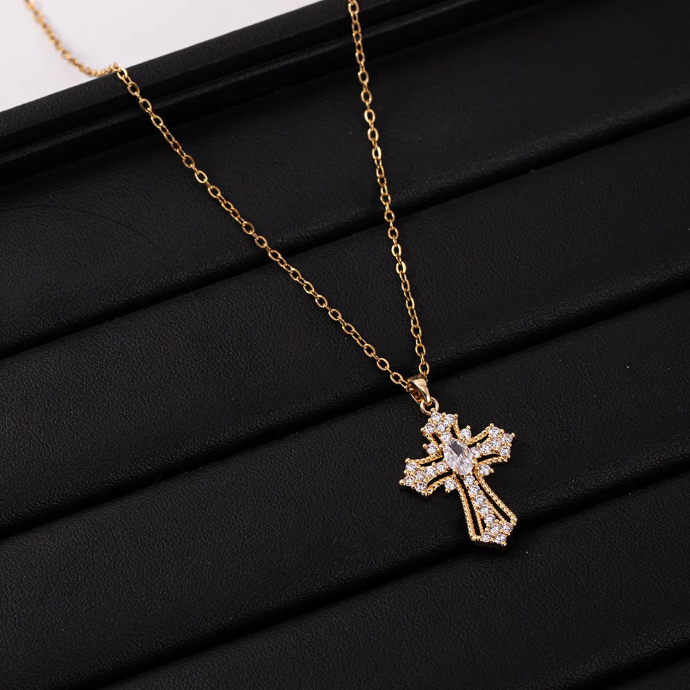 Cross Pendant Necklace Women's Creative
