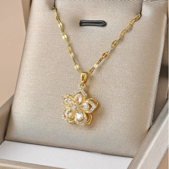 Romantic Dainty Gold Plated Flower