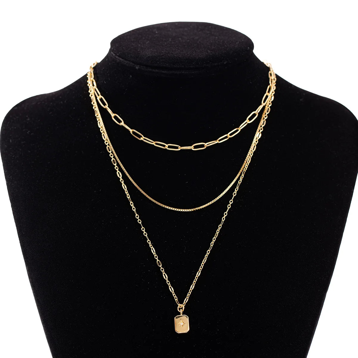 Geometric Multi-Layer Stacked Women's