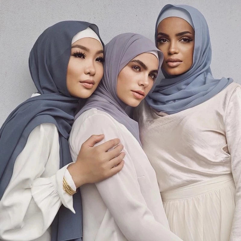New Fashion Women Solid Muslim