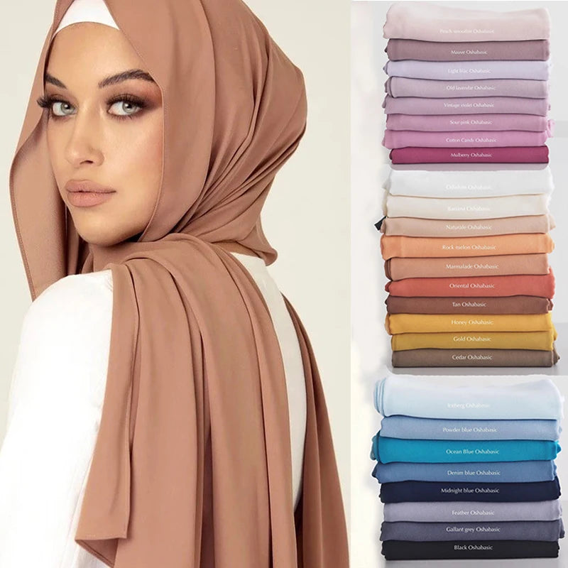 New Fashion Women Solid Muslim