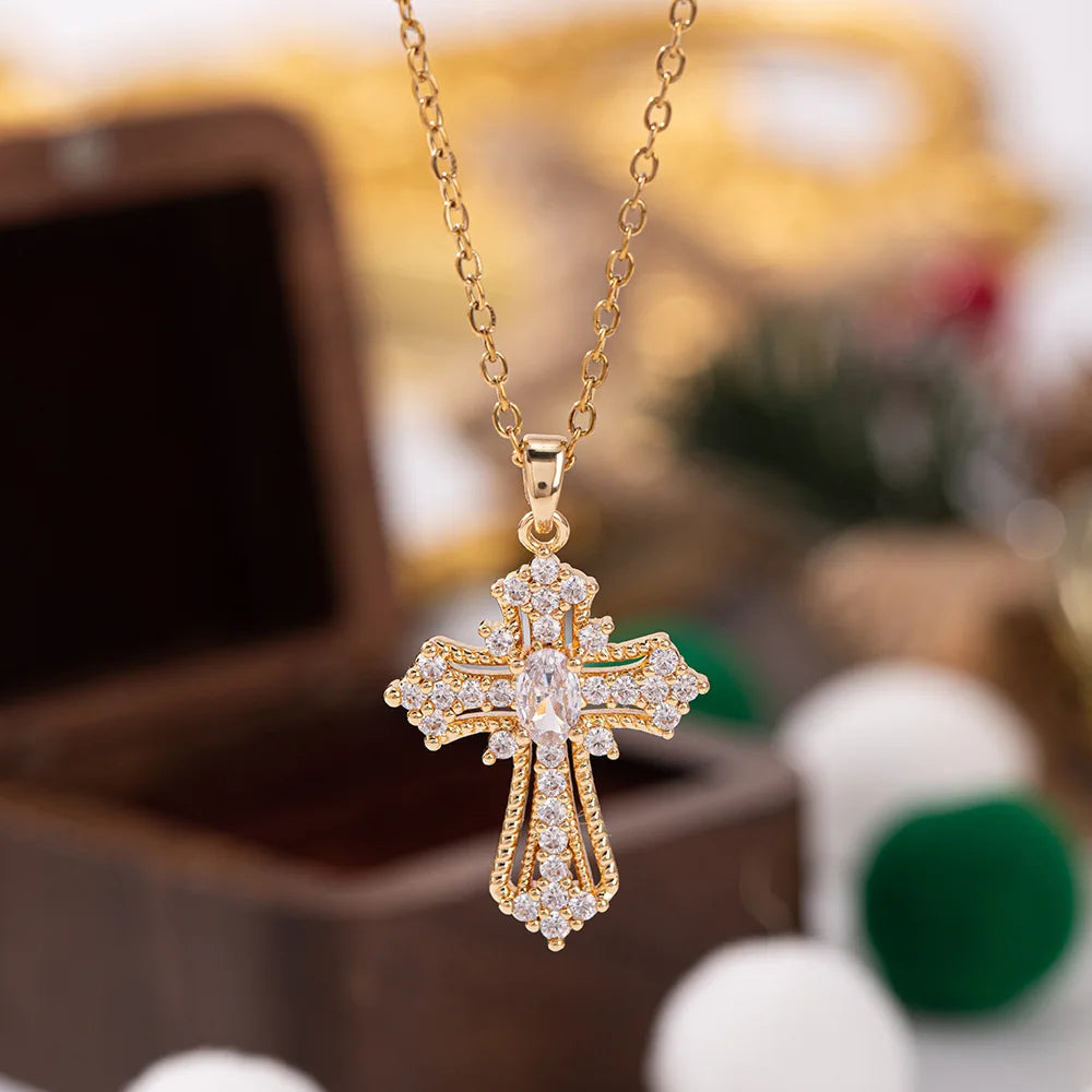 Cross Pendant Necklace Women's Creative