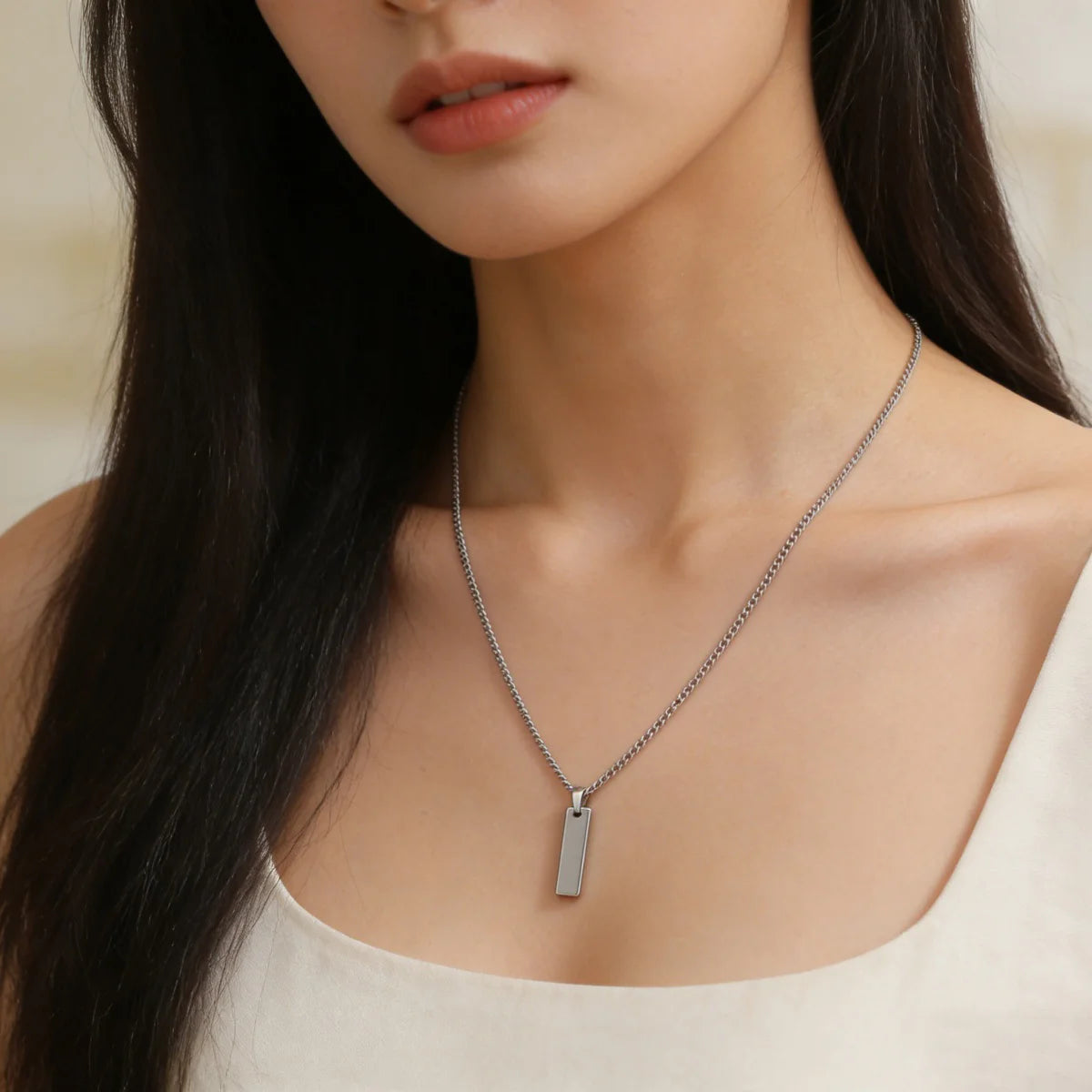 Geometric Rectangle Pendant