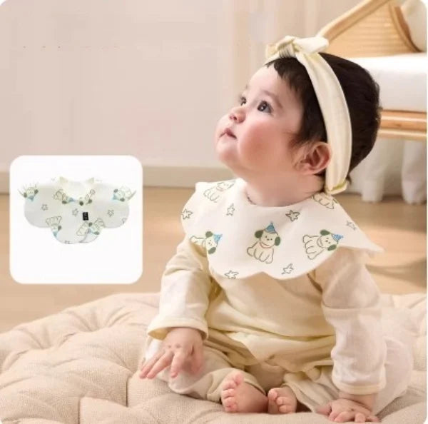 Absorbent Reusable Feeding Bibs Cute Sublimation  Water Proof Reusable Bandana Baby Bibs