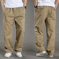 Men's Cargo Pants Cotton Black Work Pants Summer