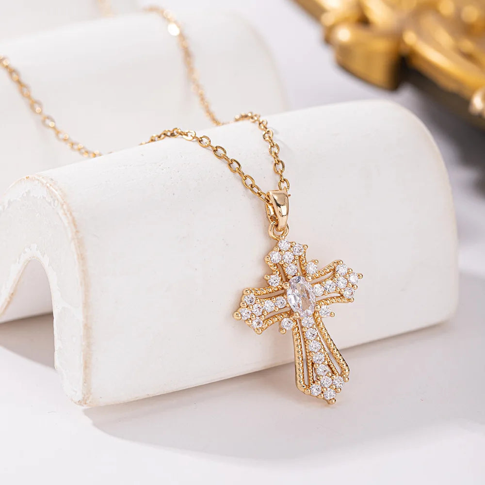 Cross Pendant Necklace Women's Creative