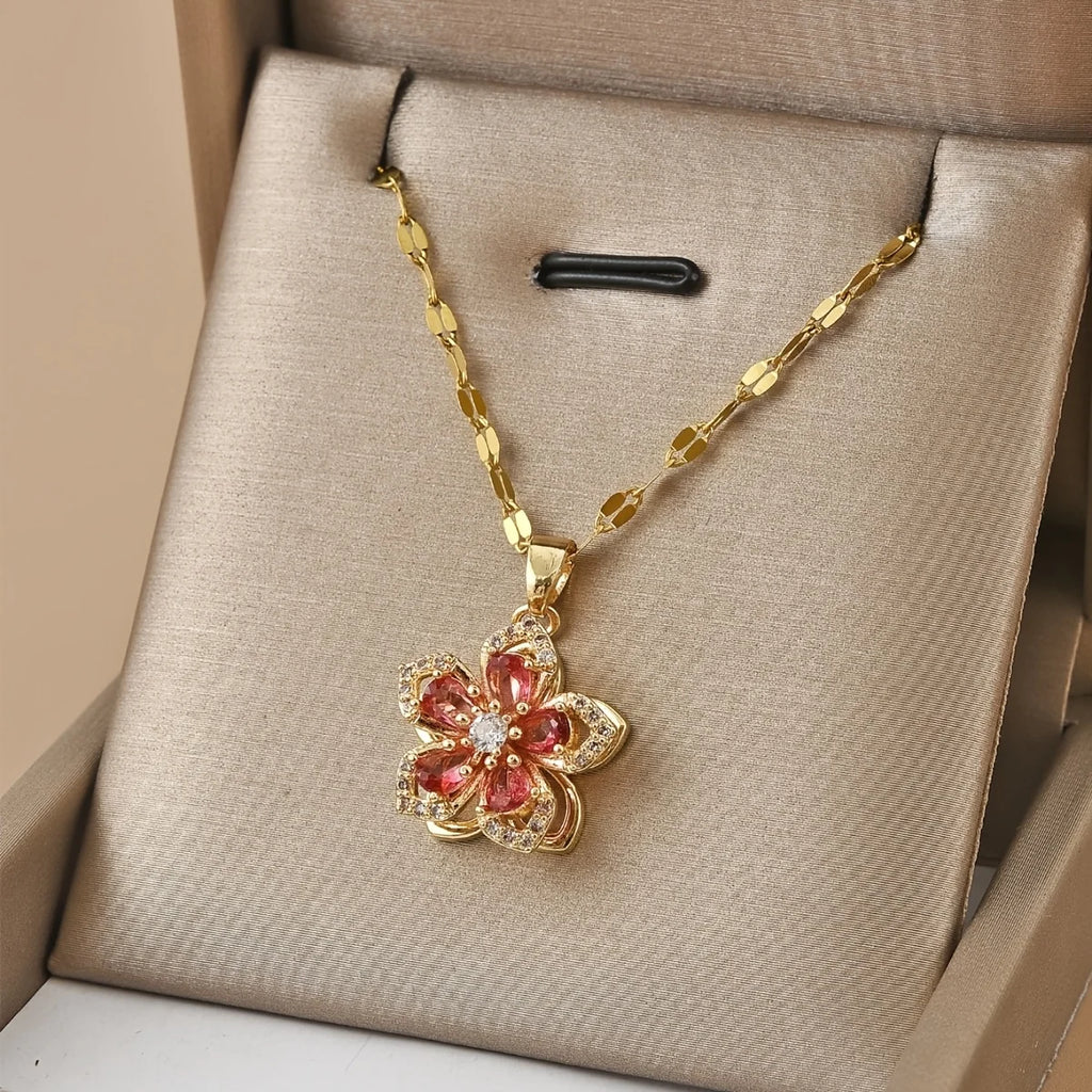 Romantic Dainty Gold Plated Flower