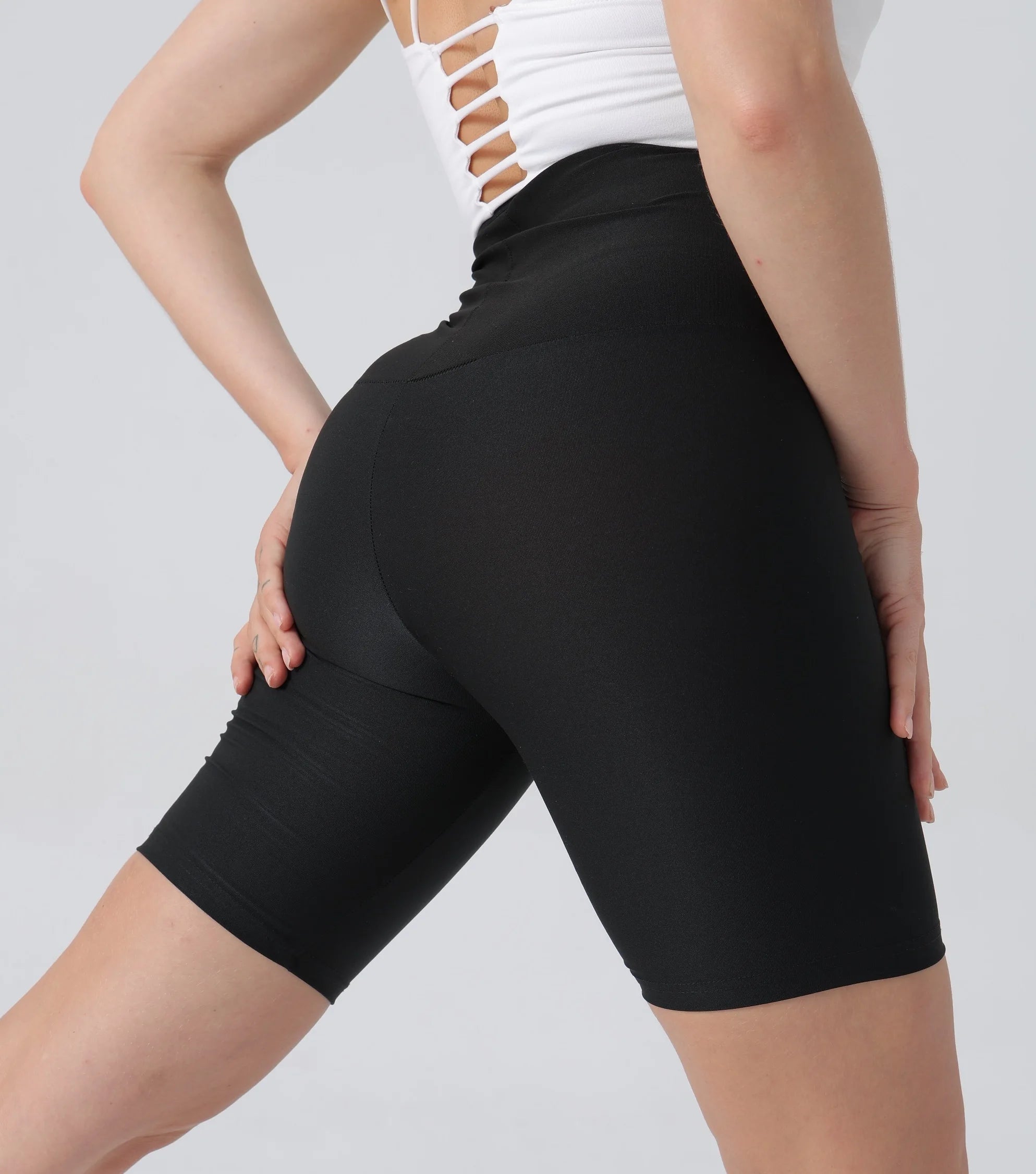 Plus Size Sauna Yoga Pants High-Waist Hot Yoga Shorts Sweating Shapewear Spandex Shorts