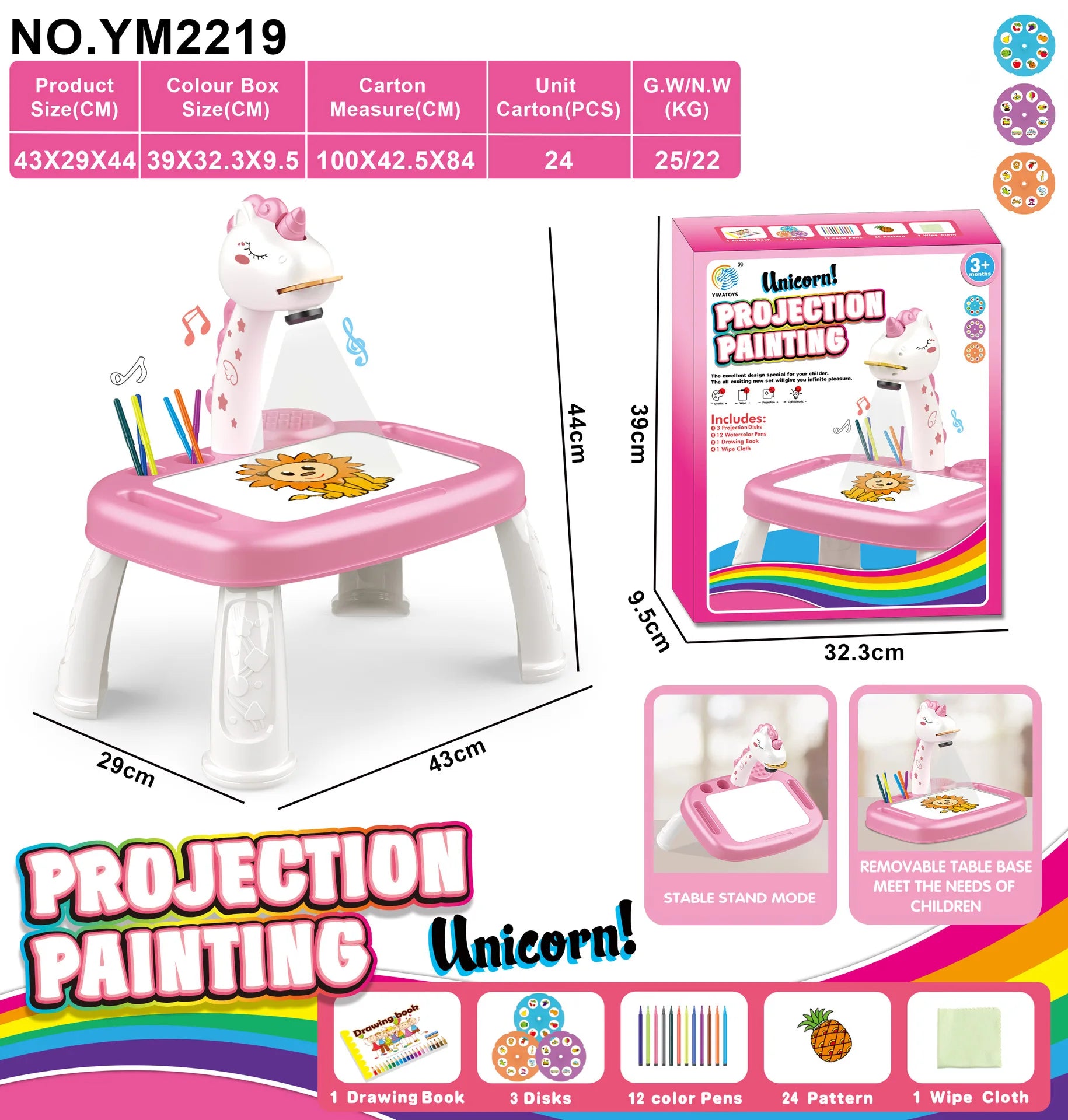 JXD Baby Pen Drawing Projector,Arts and Crafts for Kids,