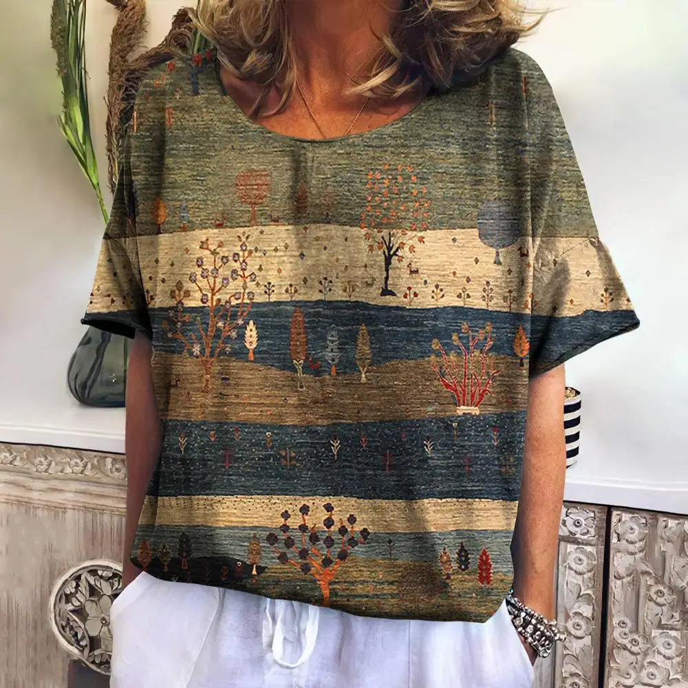 Summer Plaid T Shirt For Women