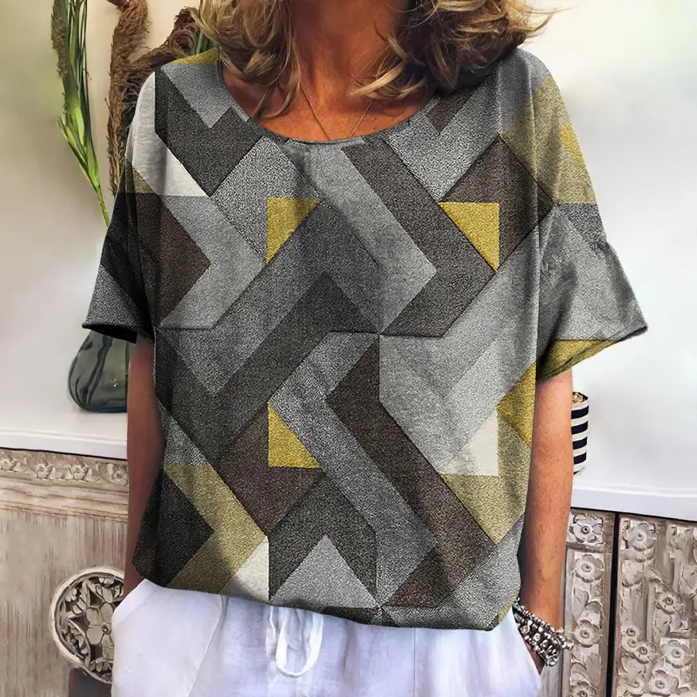 Summer Plaid T Shirt For Women