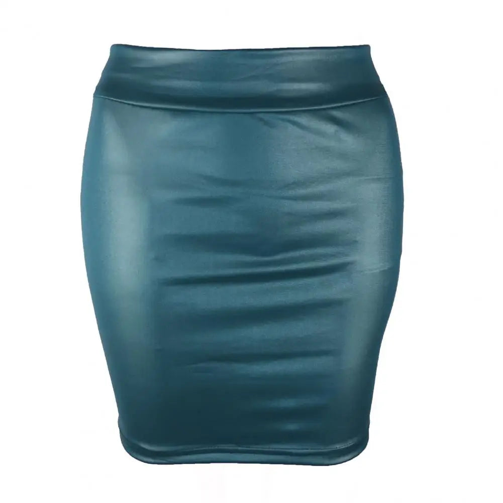 Skinny Matte Faux Leather Mini Skirts Women