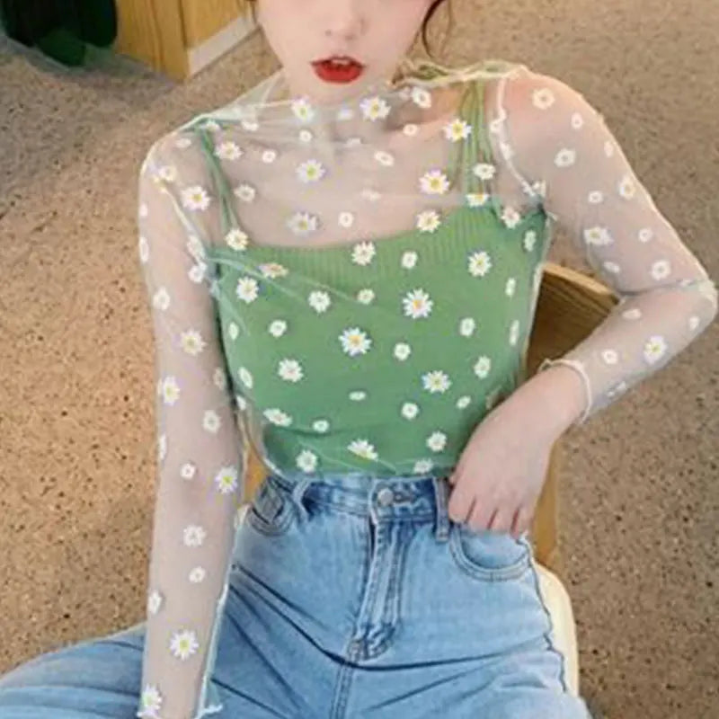 Mesh See Through Top For Women Sexy
