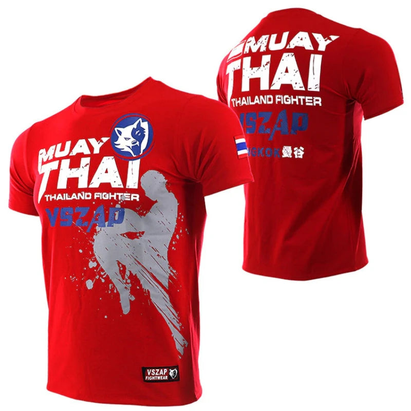 Muay Thai T Shirt Running Fitness Sports
