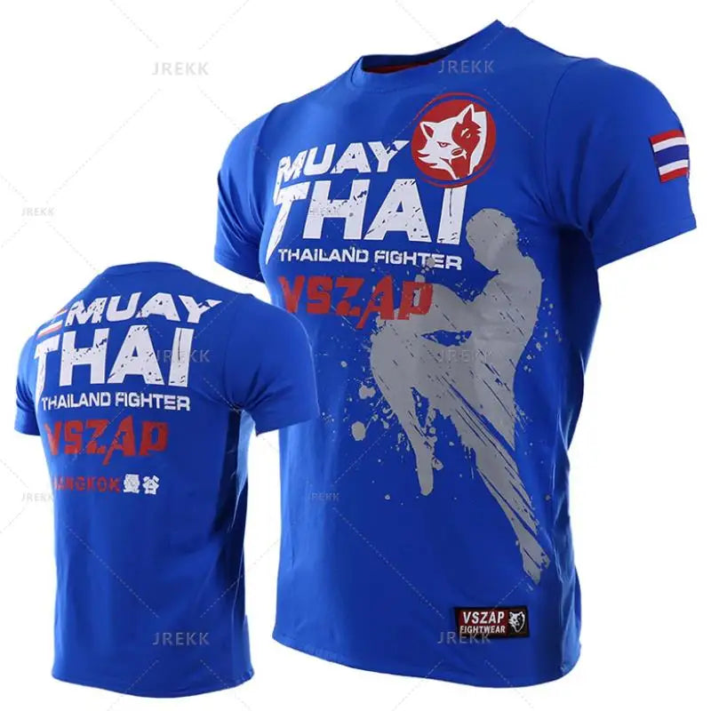 Muay Thai T Shirt Running Fitness Sports