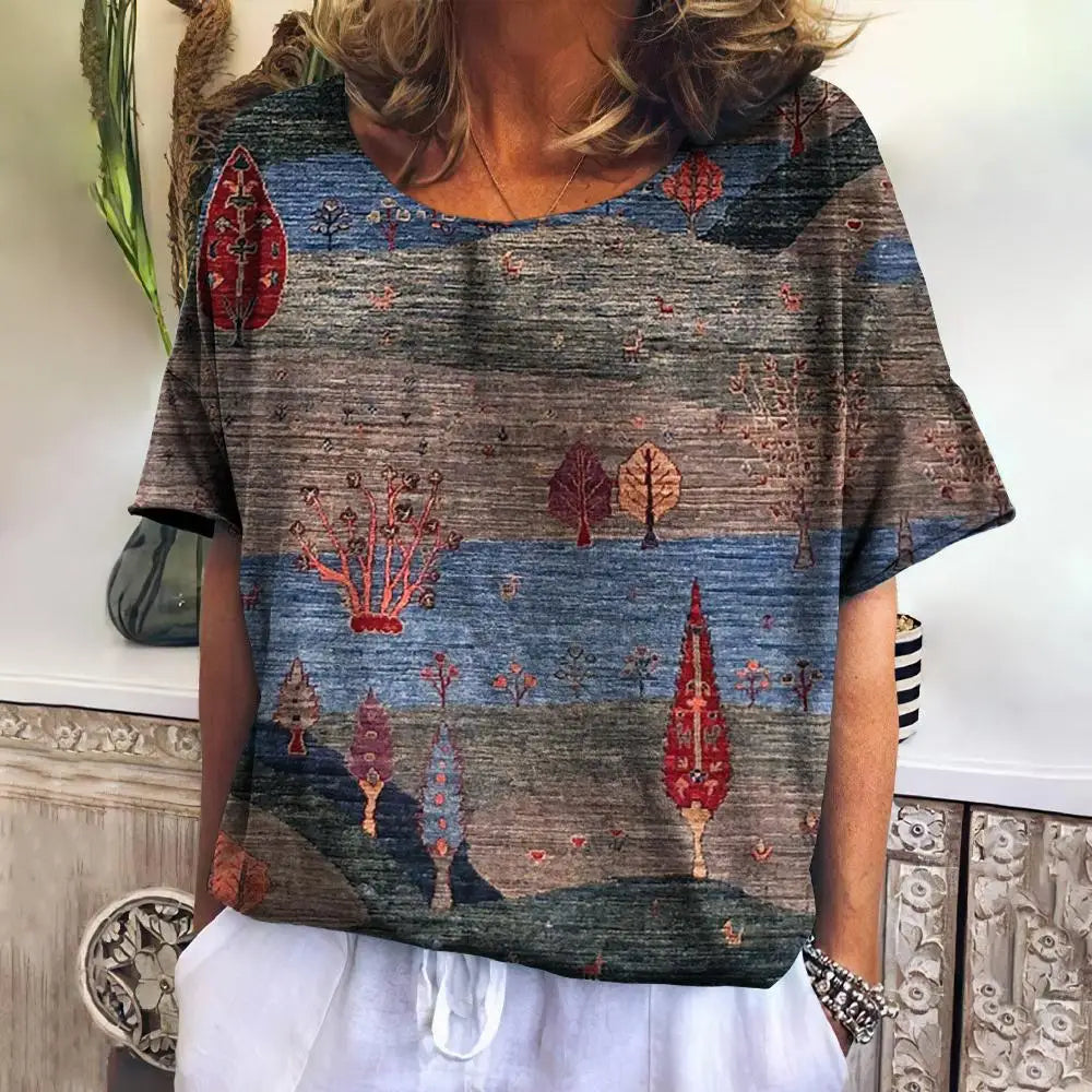 Summer Plaid T Shirt For Women