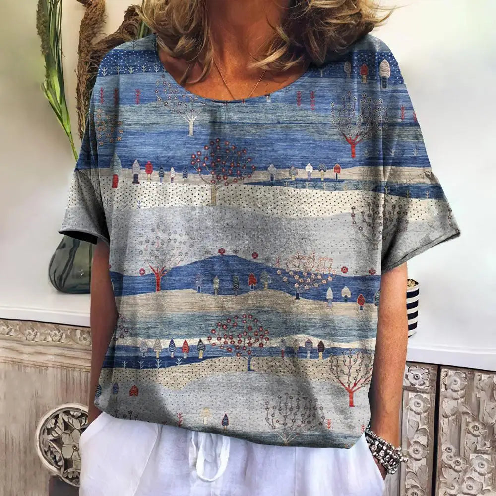 Summer Plaid T Shirt For Women