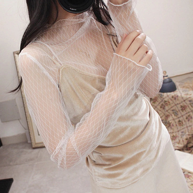 Mesh See Through Top For Women Sexy