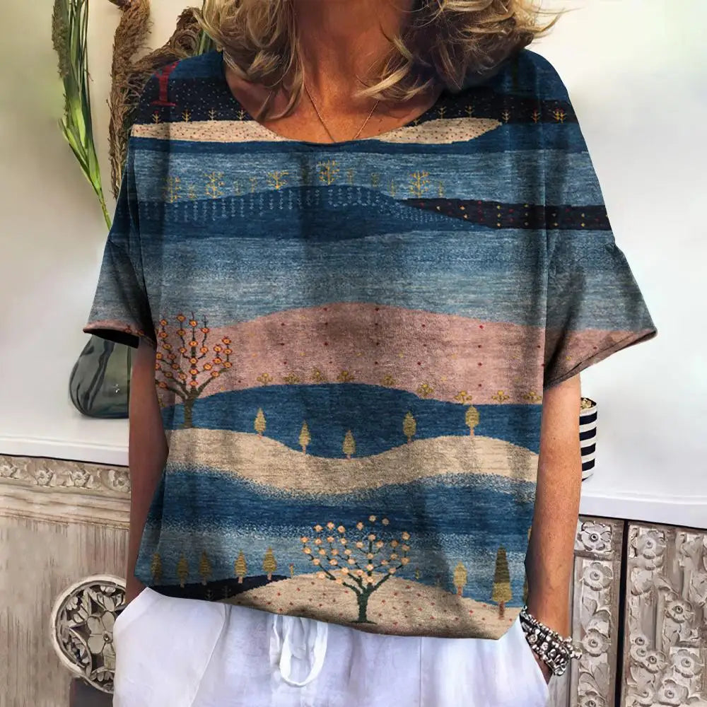 Summer Plaid T Shirt For Women