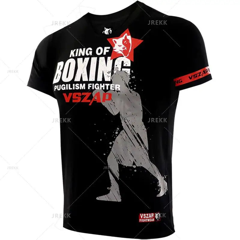 Muay Thai T Shirt Running Fitness Sports