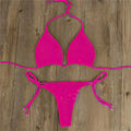 Women Tie Sexy Thong Bikini Set Side Swimsuit Bandage Style Brazilian