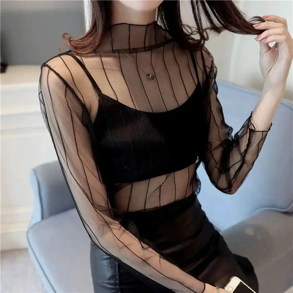 Mesh See Through Top For Women Sexy