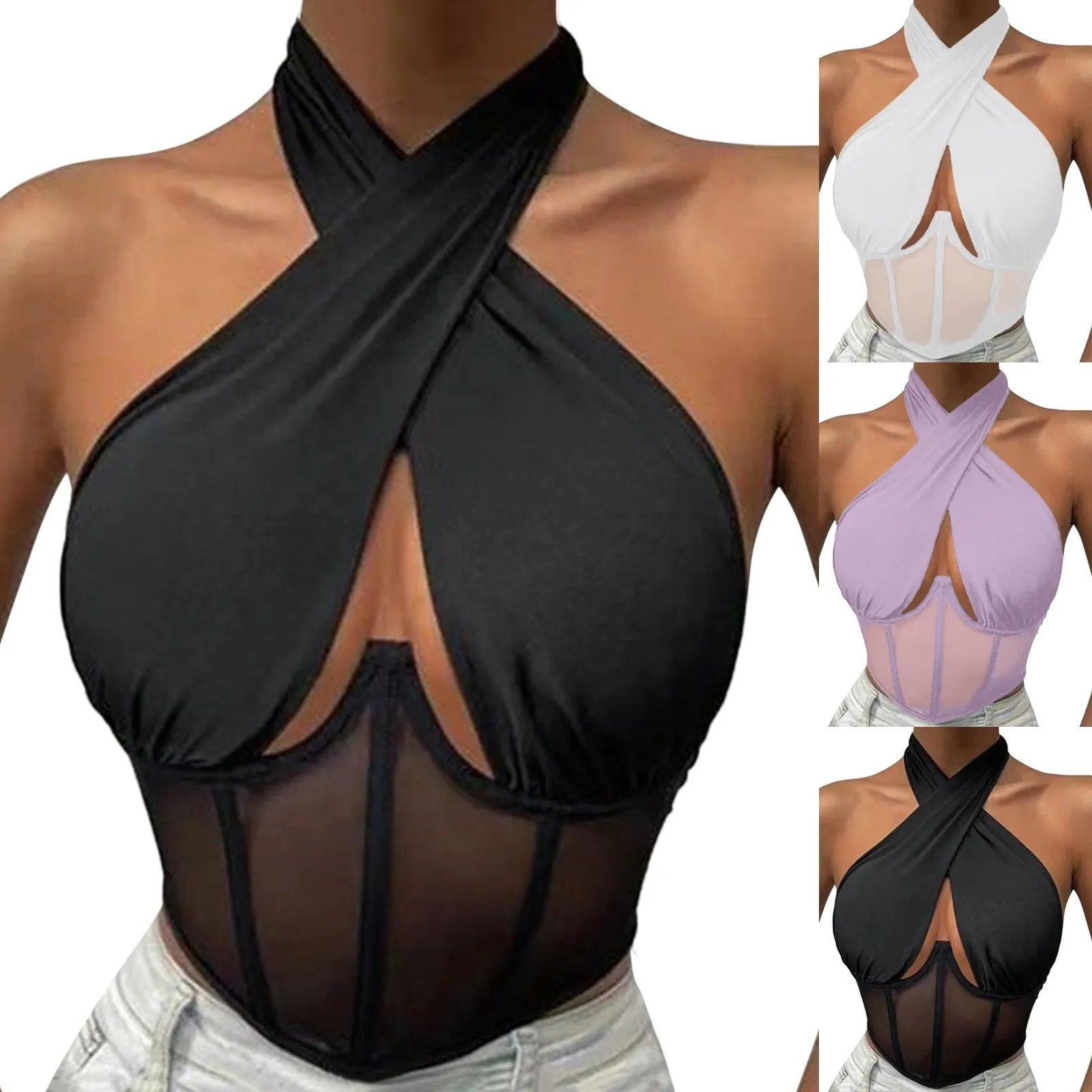 Women Sleeveless Fishbone
