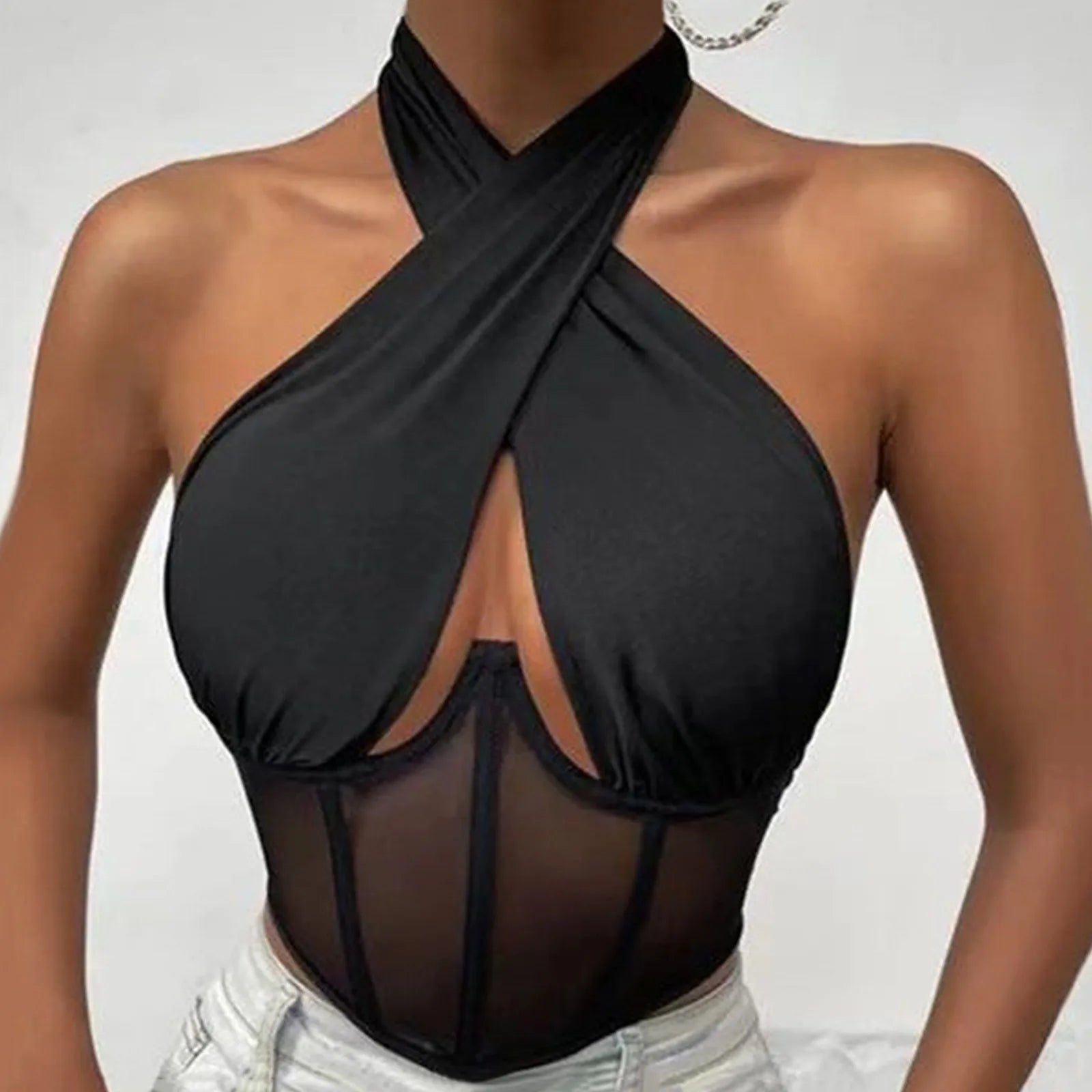 Women Sleeveless Fishbone