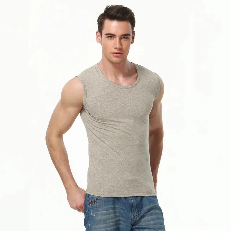 1/3 Piece Men's Wide-shouldered Cotton Vest Youth Sports Fitness Basketball Football