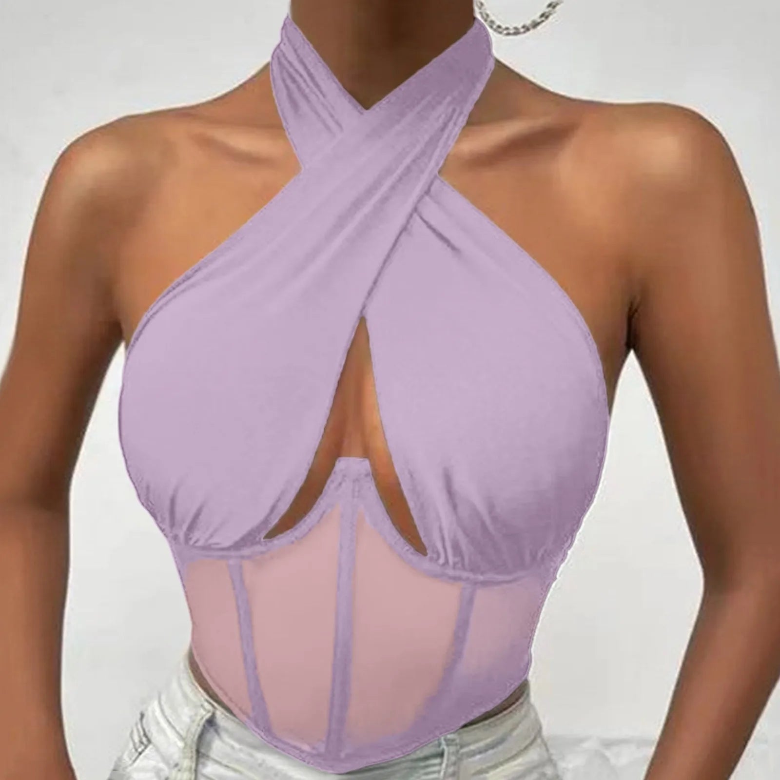 Women Sleeveless Fishbone