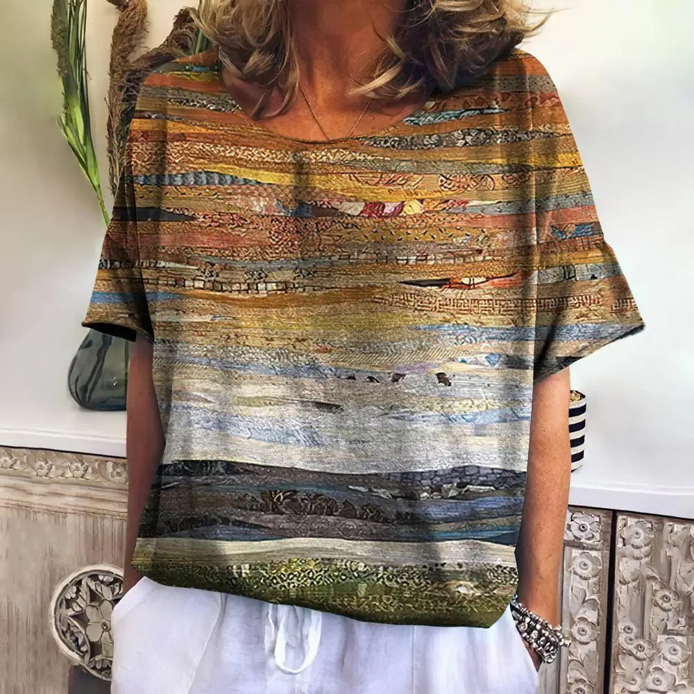 Summer Plaid T Shirt For Women