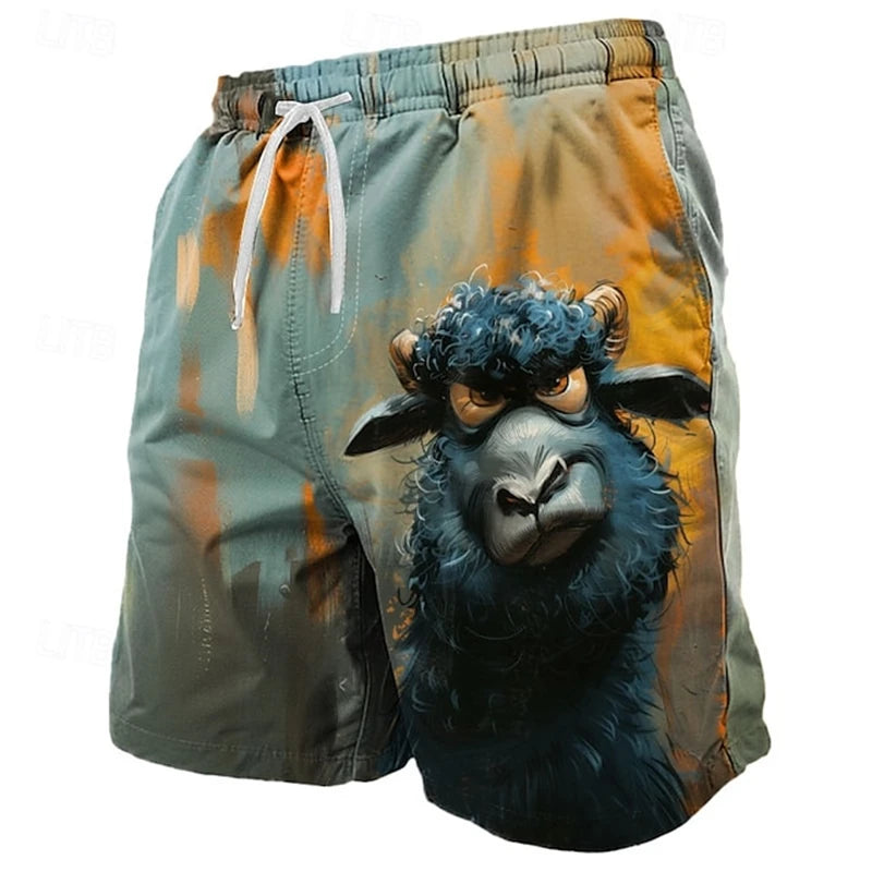 Funny Animals Graphic Beach Shorts Fashion Summer