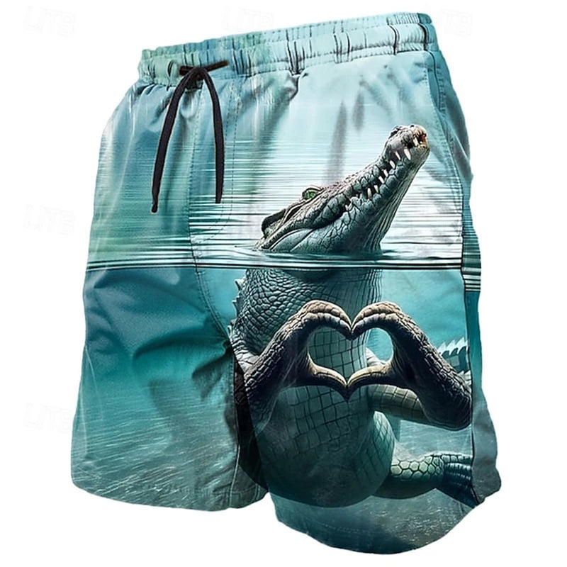 Funny Animals Graphic Beach Shorts Fashion Summer