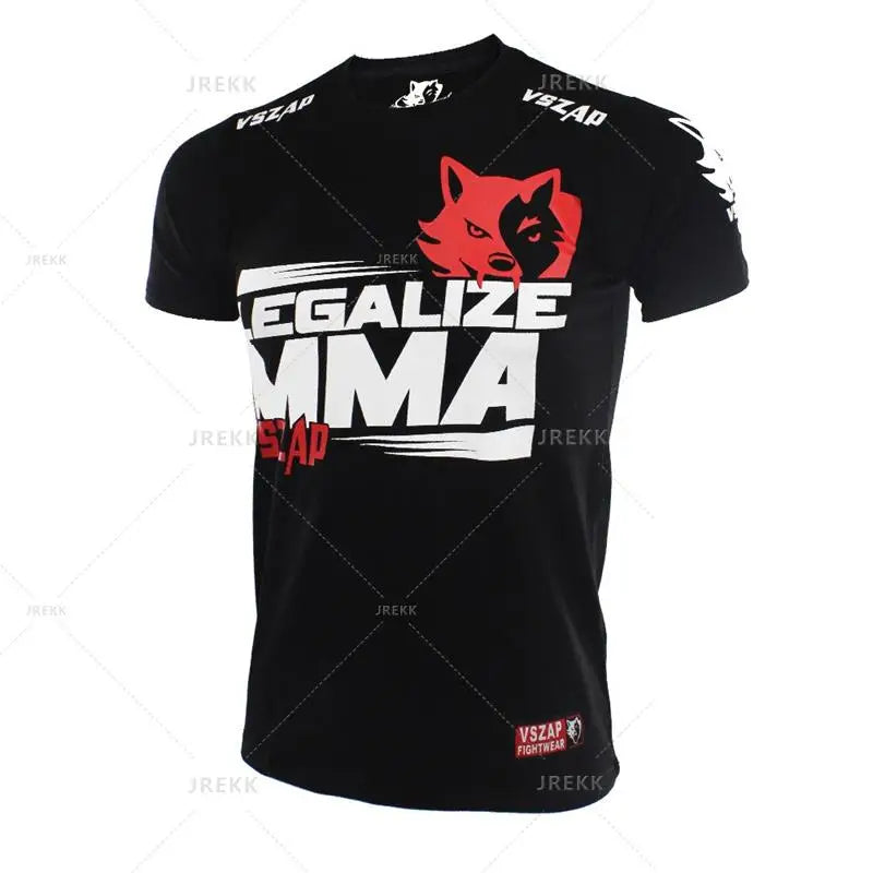 Muay Thai T Shirt Running Fitness Sports