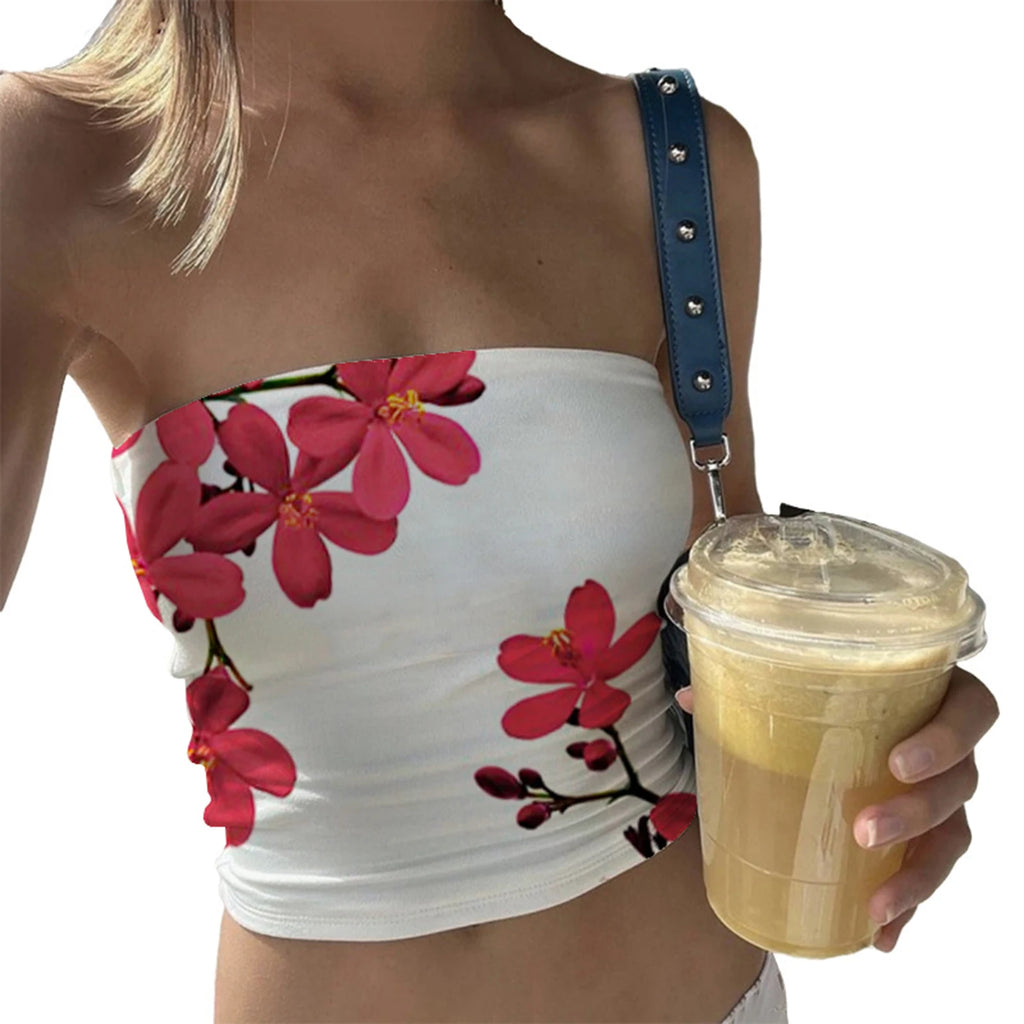 Women's Floral Print Tube Tops Summer