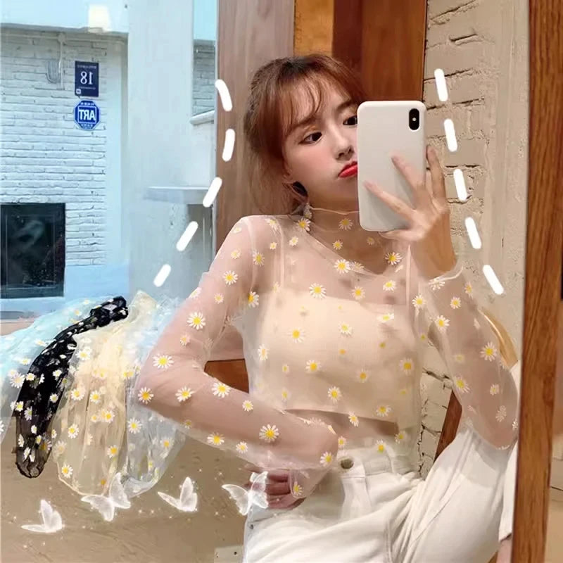 Mesh See Through Top For Women Sexy