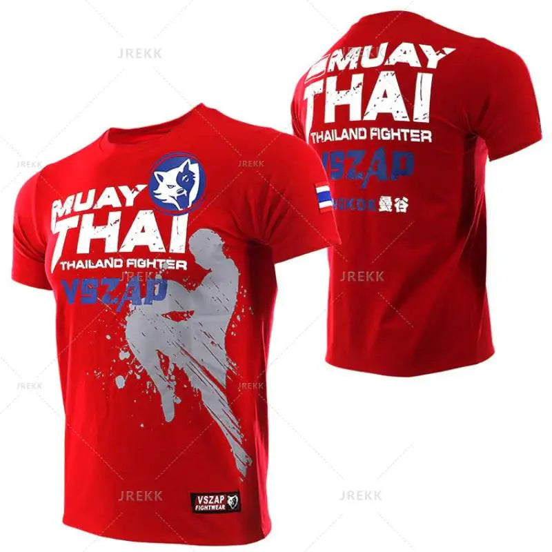 Muay Thai T Shirt Running Fitness Sports