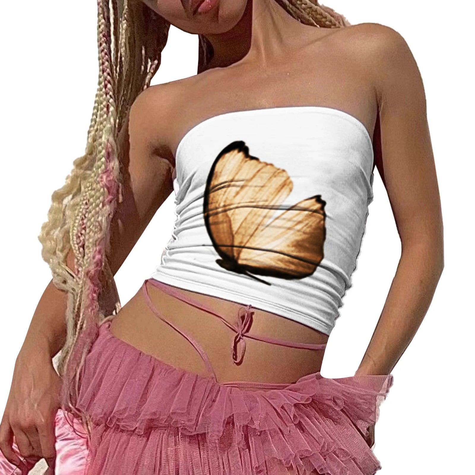 Women's Floral Print Tube Tops Summer