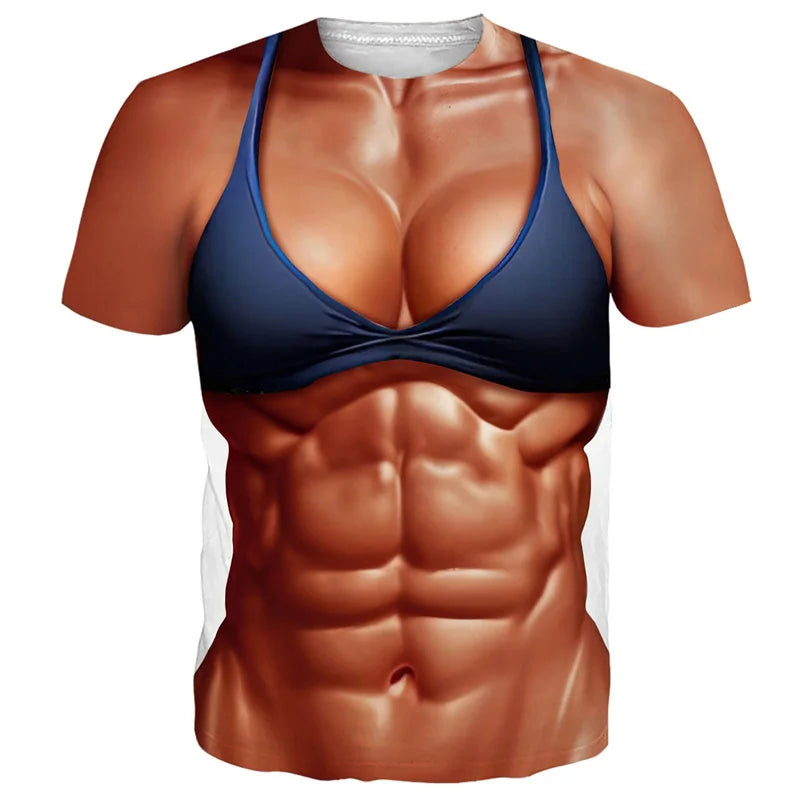 Funny Bikini Graphic T Shirts For Men 3d