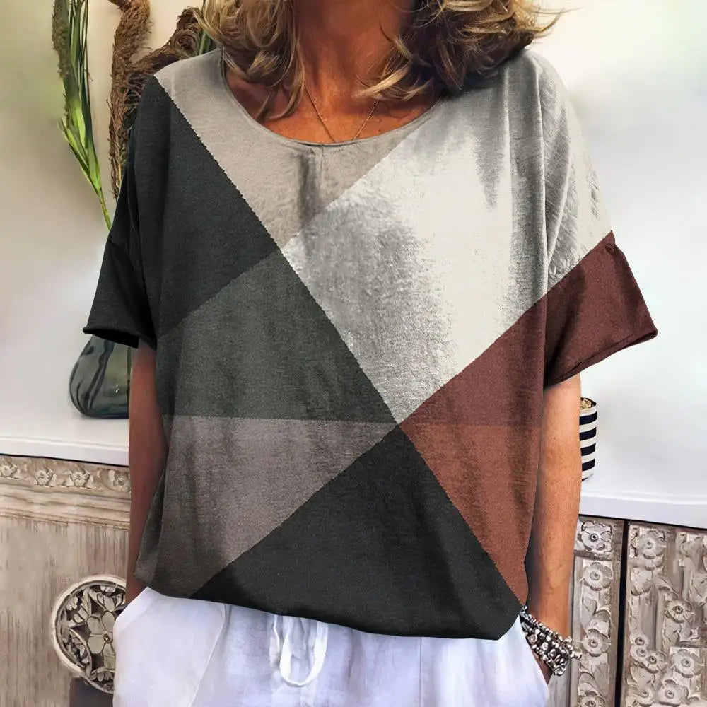 Summer Plaid T Shirt For Women
