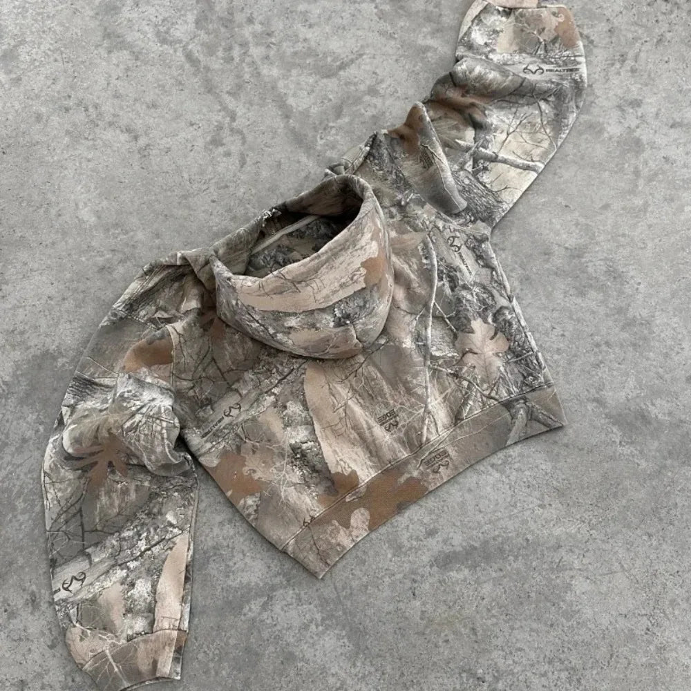 Y2K Hoodie Retro Zip Up