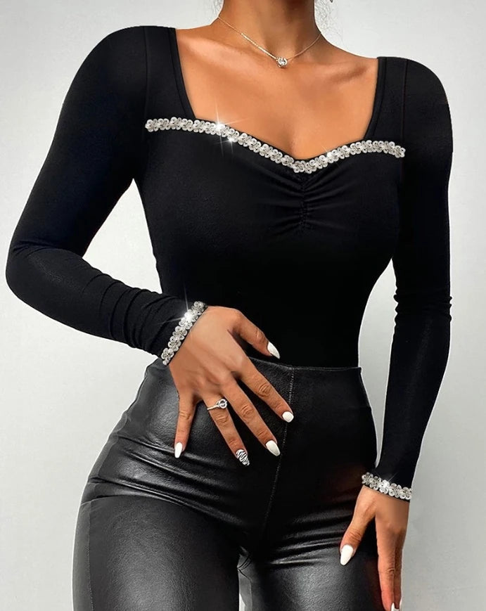 Women Spring Fashion Contrast Sexy