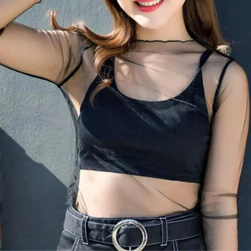 Mesh See Through Top For Women Sexy
