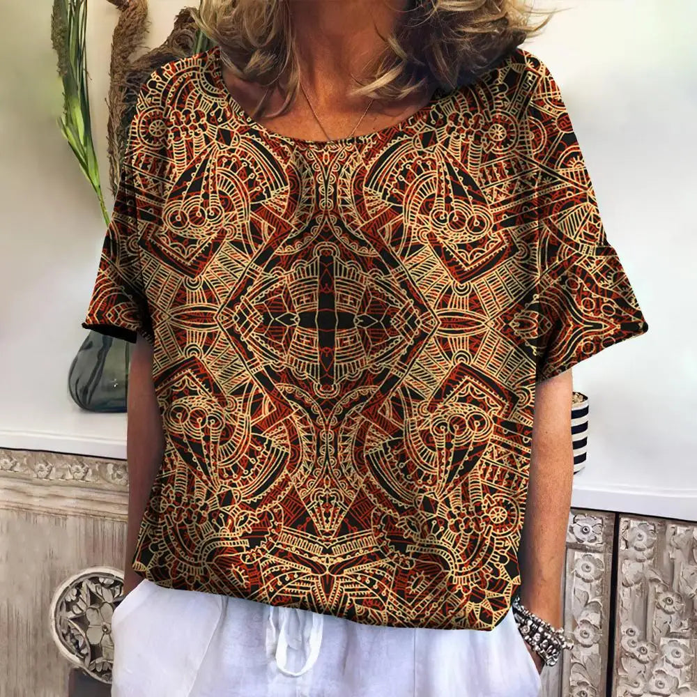 Summer Plaid T Shirt For Women