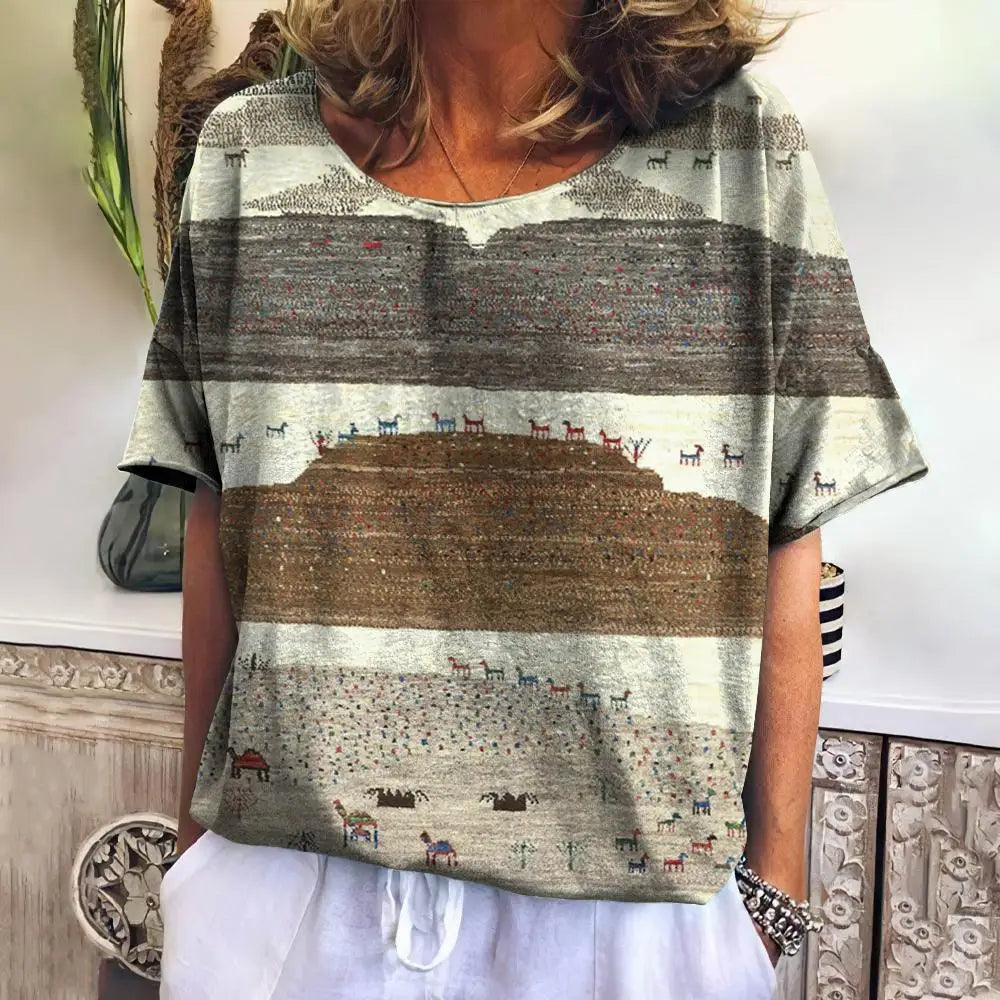 Summer Plaid T Shirt For Women