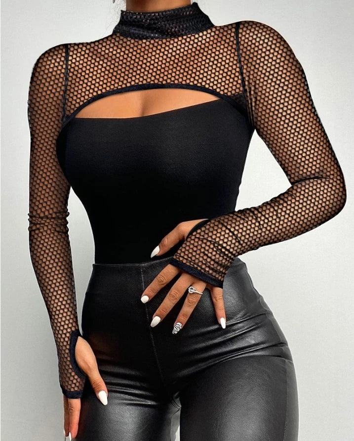 Women Spring Fashion Contrast Sexy