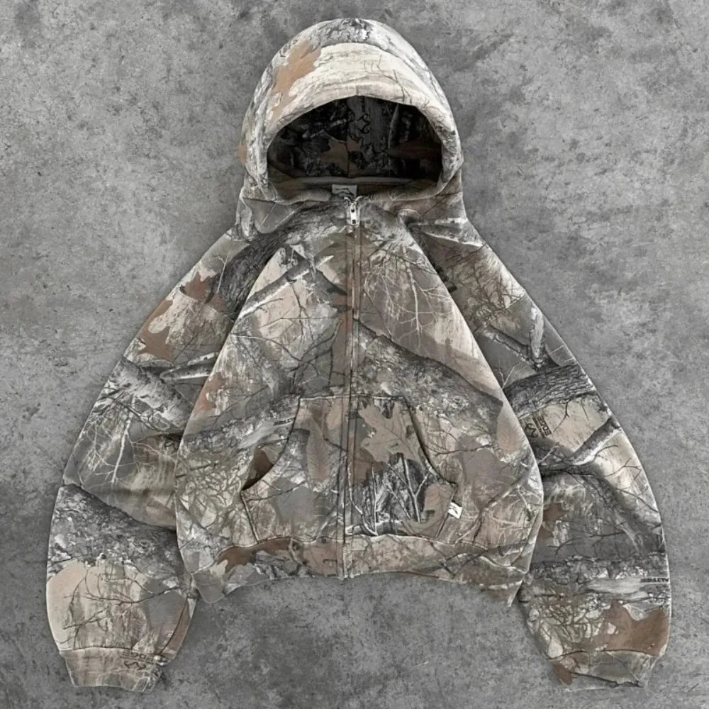 Y2K Hoodie Retro Zip Up